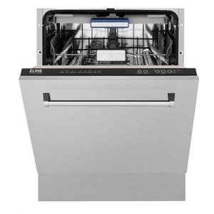 ZLINE 24" Tallac Series 3rd Rack Tall Tub Dishwasher in Fingerprint Resistant with Stainless Steel Tub, 51dBa (DWV-SN-24)