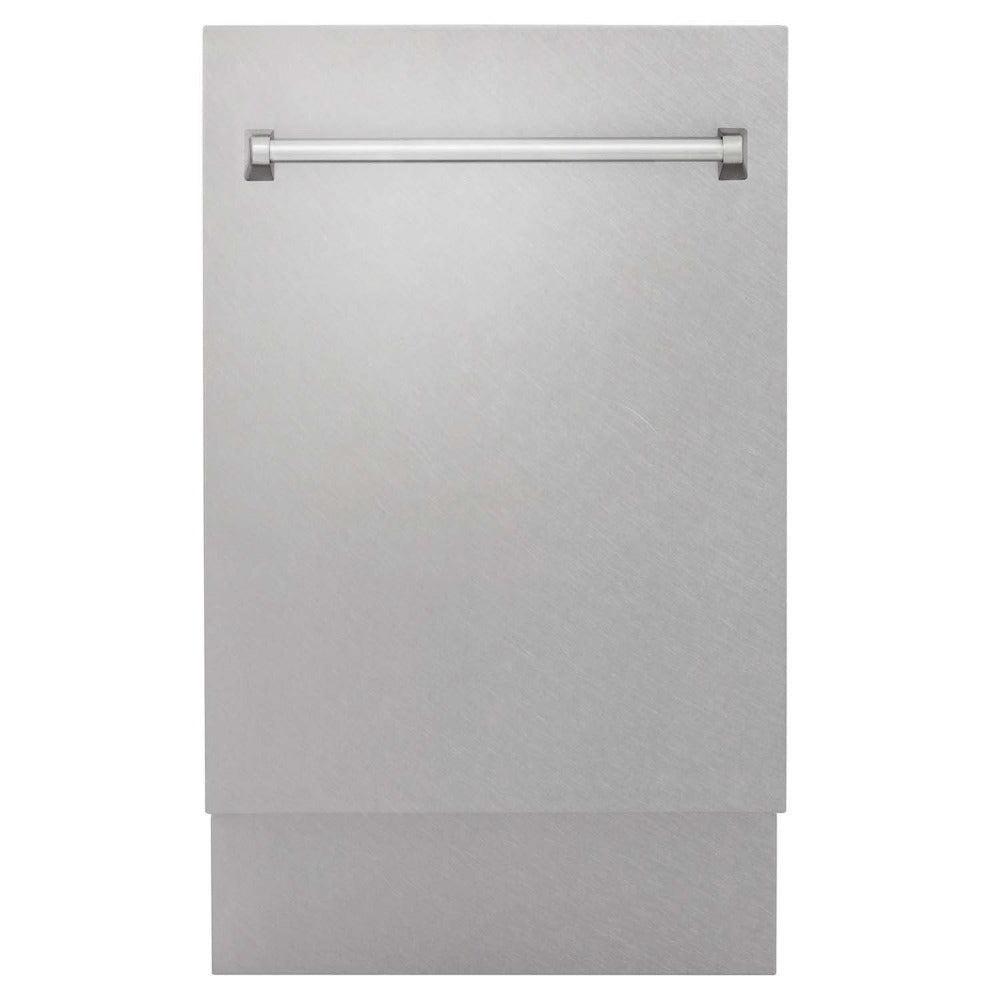 ZLINE 18" Tallac Series 3rd Rack Top Control Dishwasher in Fingerprint Resistant with Stainless Steel Tub, 51dBa (DWV-SN-18)
