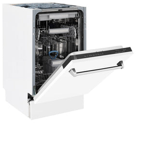 ZLINE 18" Tallac Series 3rd Rack Top Control Built-In Dishwasher in White Matte with Stainless Steel Tub, 51dBa (DWV-WM-18)