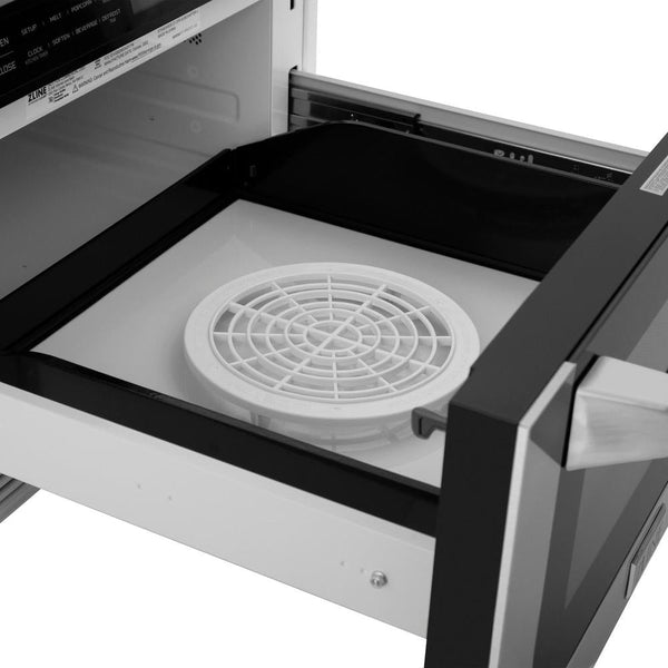 ZLINE 24" 1.2 cu. ft. Built-in Microwave Drawer with a Traditional Handle in Stainless Steel