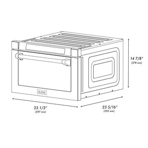 ZLINE 24" 1.2 cu. ft. Built-in Microwave Drawer with a Traditional Handle in Stainless Steel