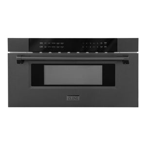 ZLINE 30" 1.2 cu. ft. Built-in Microwave Drawer in Black Stainless Steel