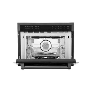 ZLINE 24" 1.6 cu ft. Built-in Convection Microwave Oven in Black Stainless Steel with Speed and Sensor Cooking