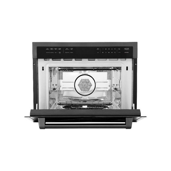 ZLINE 24" 1.6 cu ft. Built-in Convection Microwave Oven in Black Stainless Steel with Speed and Sensor Cooking