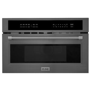 ZLINE 30” 1.6 cu ft. Built-in Convection Microwave Oven in Black Stainless Steel with Speed and Sensor Cooking