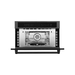 ZLINE 30” 1.6 cu ft. Built-in Convection Microwave Oven in Black Stainless Steel with Speed and Sensor Cooking