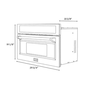 ZLINE 30” 1.6 cu ft. Built-in Convection Microwave Oven in Fingerprint Resistant Stainless Steel with Speed and Sensor Cooking
