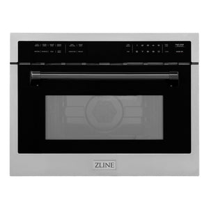 ZLINE Autograph Edition 24" 1.6 cu ft. Built-in Convection Microwave Oven in Stainless Steel and Matte Black Accents