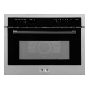 ZLINE Autograph Edition 24" 1.6 cu ft. Built-in Convection Microwave Oven in Fingerprint Resistant Stainless Steel with Matte Black Accents
