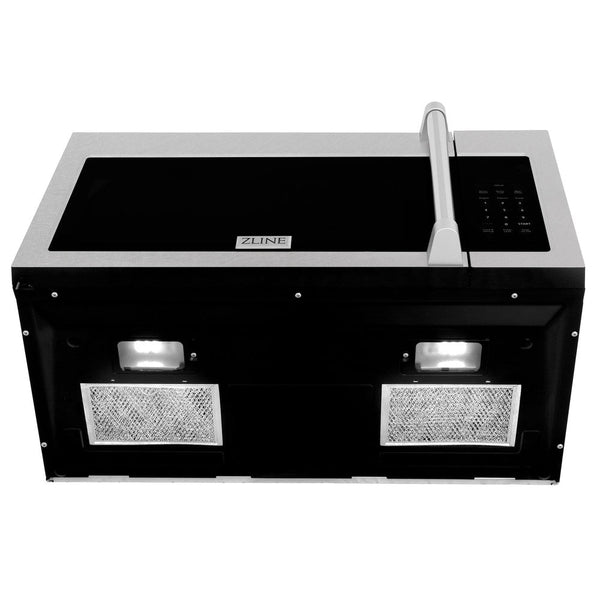 ZLINE 1.5 cu. ft. Over the Range Convection Microwave Oven in Fingerprint Resistant Stainless Steel with Traditional Handle and Sensor Cooking