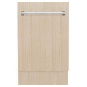 ZLINE 18" Tallac Series 3rd Rack Top Control Built-In Dishwasher in Custom Panel Ready with Stainless Steel Tub, 51dBa