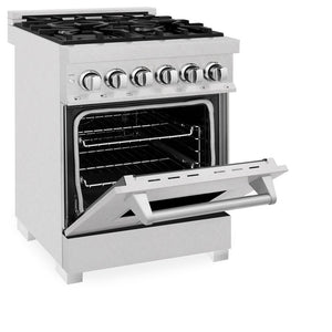 ZLINE 24" 2.8 cu. ft. Dual Fuel Range with Gas Stove and Electric Oven in Fingerprint Resistant Stainless Steel (RAS-SN-24)