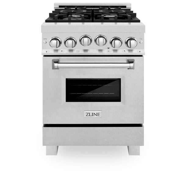 ZLINE 24" 2.8 cu. ft. Range with Gas Stove and Gas Oven in Fingerprint Resistant Stainless Steel (RGS-SN-24)