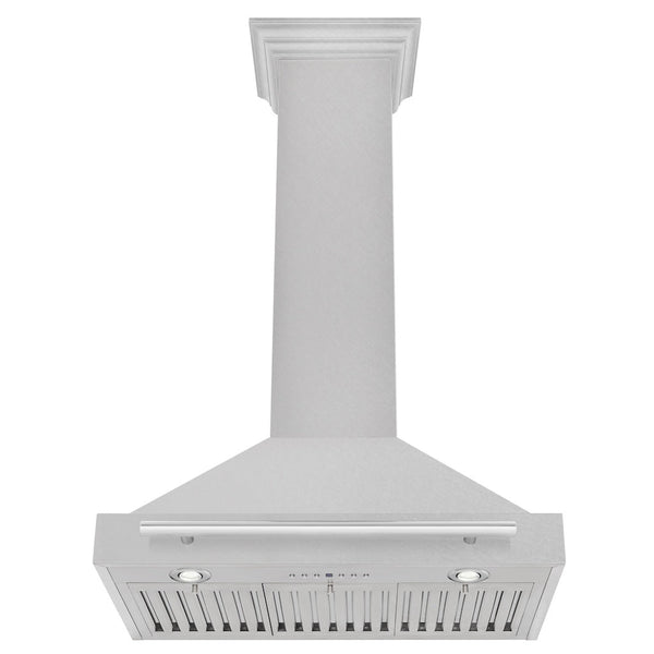 ZLINE 48" Fingerprint Resistant Stainless Steel Range Hood with Stainless Steel Handle
