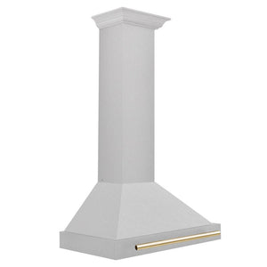 ZLINE 30" Autograph Edition Fingerprint Resistant Stainless Steel Range Hood with Gold Handle