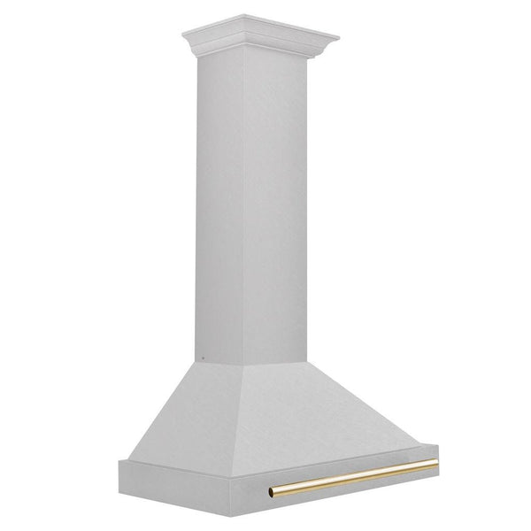 ZLINE 30" Autograph Edition Fingerprint Resistant Stainless Steel Range Hood with Gold Handle