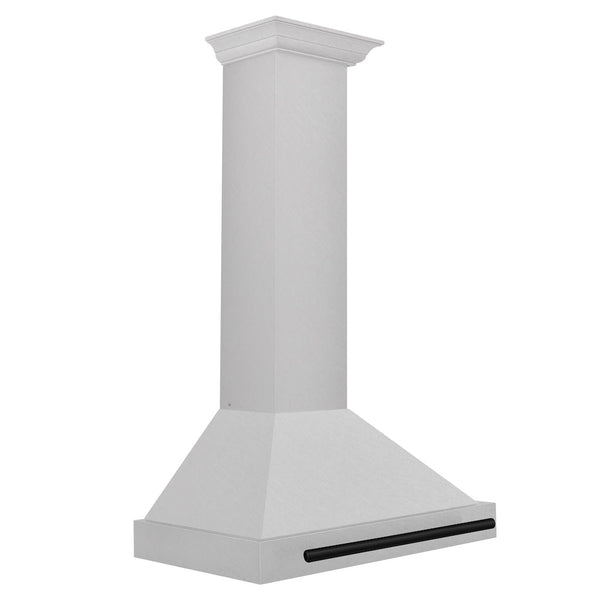 ZLINE 48" Autograph Edition Fingerprint Resistant Stainless Steel Range Hood with Matte Black Handle