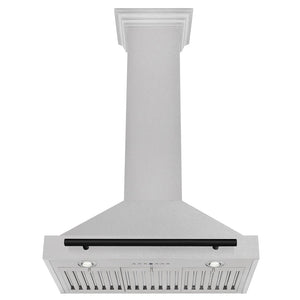 ZLINE 48" Autograph Edition Fingerprint Resistant Stainless Steel Range Hood with Matte Black Handle