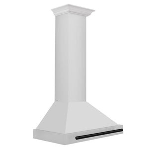 ZLINE 30" Autograph Edition Stainless Steel Range Hood with Stainless Steel Shell and Matte Black Accents