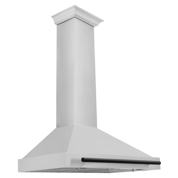 ZLINE 36" Autograph Edition Stainless Steel Range Hood with Stainless Steel Shell and Matte Black Accents