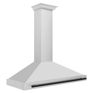 ZLINE 48" Autograph Edition Stainless Steel Range Hood with Stainless Steel Shell and Matte Black Accents