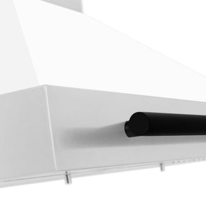 ZLINE 30" Autograph Edition Stainless Steel Range Hood with White Matte Shell and Matte Black Accents