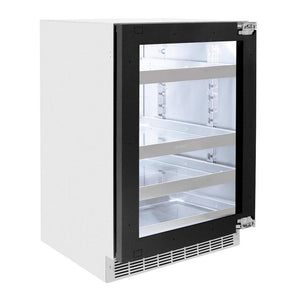 ZLINE 24 in. Touchstone 151 Can Beverage Fridge With Panel Ready Glass Door