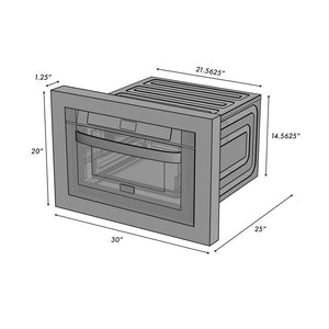 ZLINE 24" 1.2 cu. ft. Stainless Steel Built-in Microwave Drawer with 30" Trim Kit (MWD-TK-30)