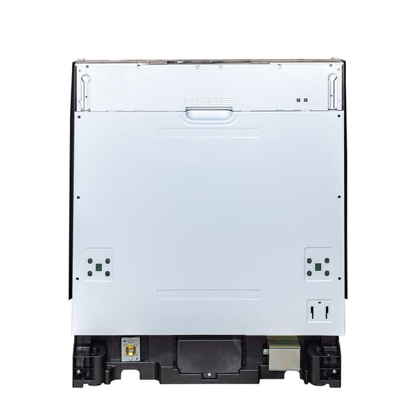ZLINE 24 in. White Matte Top Control Built-In Dishwasher with Stainless Steel Tub and Traditional Style Handle, 52dBa