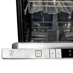 ZLINE 24 in. Unfinished Top Control Built-In Dishwasher with Stainless Steel Tub and Modern Style Handle, 52dBa