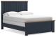 Add homespun charm to your restful retreat. A modern take on a timeless silhouette, this Landocken full panel bed pairs a dark slate blue finish with light brown accents. The slatted headboard in a classic Shaker style brings an air of beautiful simplicit