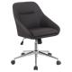 Wrapped in soft and smooth leatherette, this modern office chair features contoured edges for an elegant, contemporary silhouette. Lean against the supportive, comfortable backrest as you focus on work and other tasks. The seating also features a pintuck 
