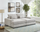 JAYLEE OVERSIZED DOUBLE CHAISE SLEEPER SOFA LIGHT GRAY