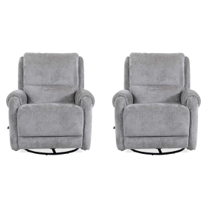 Gentry - Manual Swivel Glider Recliner (Set of 2) - Shadowplay