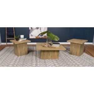 Devar - 3 Piece Square Coffee And End Table Set - Mango