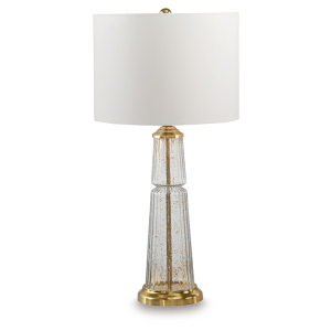 Bakersboro - Glass Table Lamp - Clear / Gold Finish