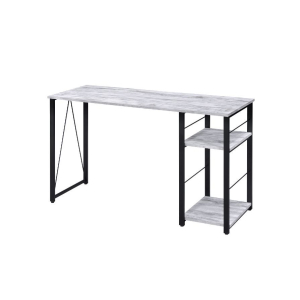 Vadna - Writing Desk - Antique White & Black