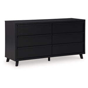 Danziar - Six Drawer Dresser - Black