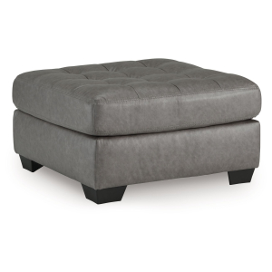 Clairette Court - Oversized Accent Ottoman - Alloy