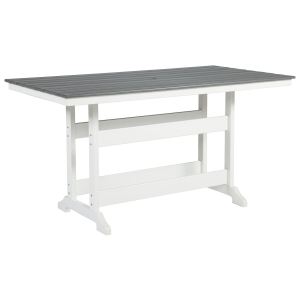 Transville - RECT COUNTER TABLE W/Umb OPT - Gray / White