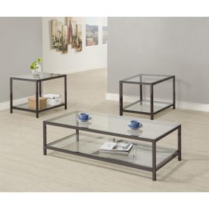 Trini - 3 Piece Coffee And End Table Set - Black
