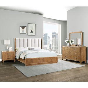 Westcott - King 4 Piece Bedroom Set - Cerused Natural