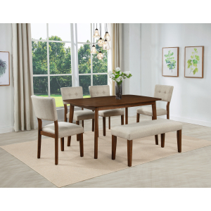Gregory - 6 Piece Dining Room Set - Brown