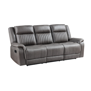 Enzo - Sofa With Dual Recliner - Gray