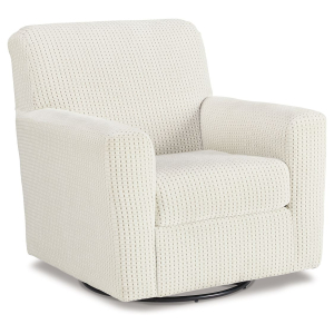 Herstow - Swivel Glider Accent Chair - Ivory