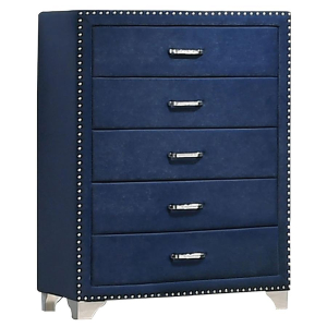 Melody - 5-Drawer Bedroom Chest - Pacific Blue