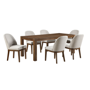 Phoenix - 78## Dining Table & 6 Chairs - Brown