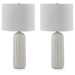 Clarkland - Ceramic Table Lamp (Set of 2) - White