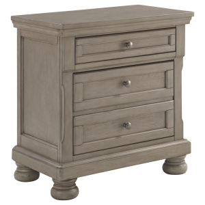 Lettner - Two Drawer Night Stand - Light Gray