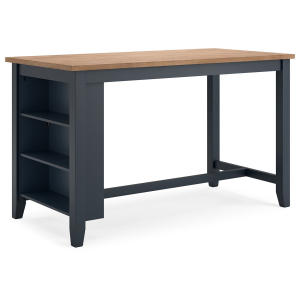 Gesthaven - Rectangular Dining Room Counter Table - Natural / Blue